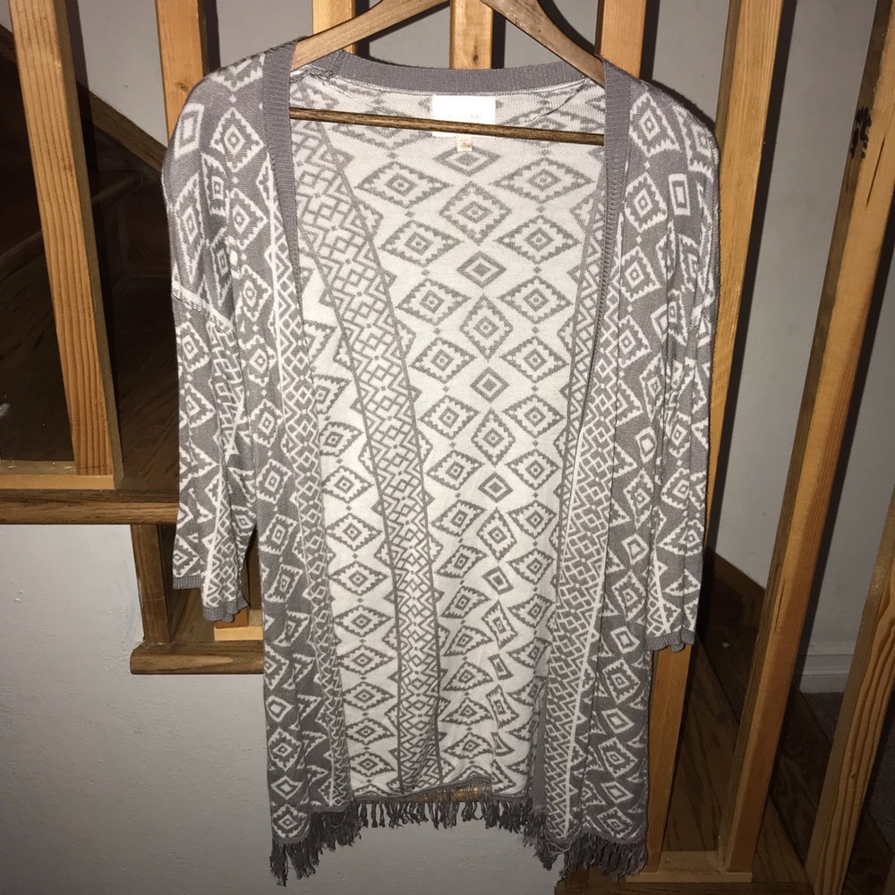 Skies Are Blue Fringe Cardigan